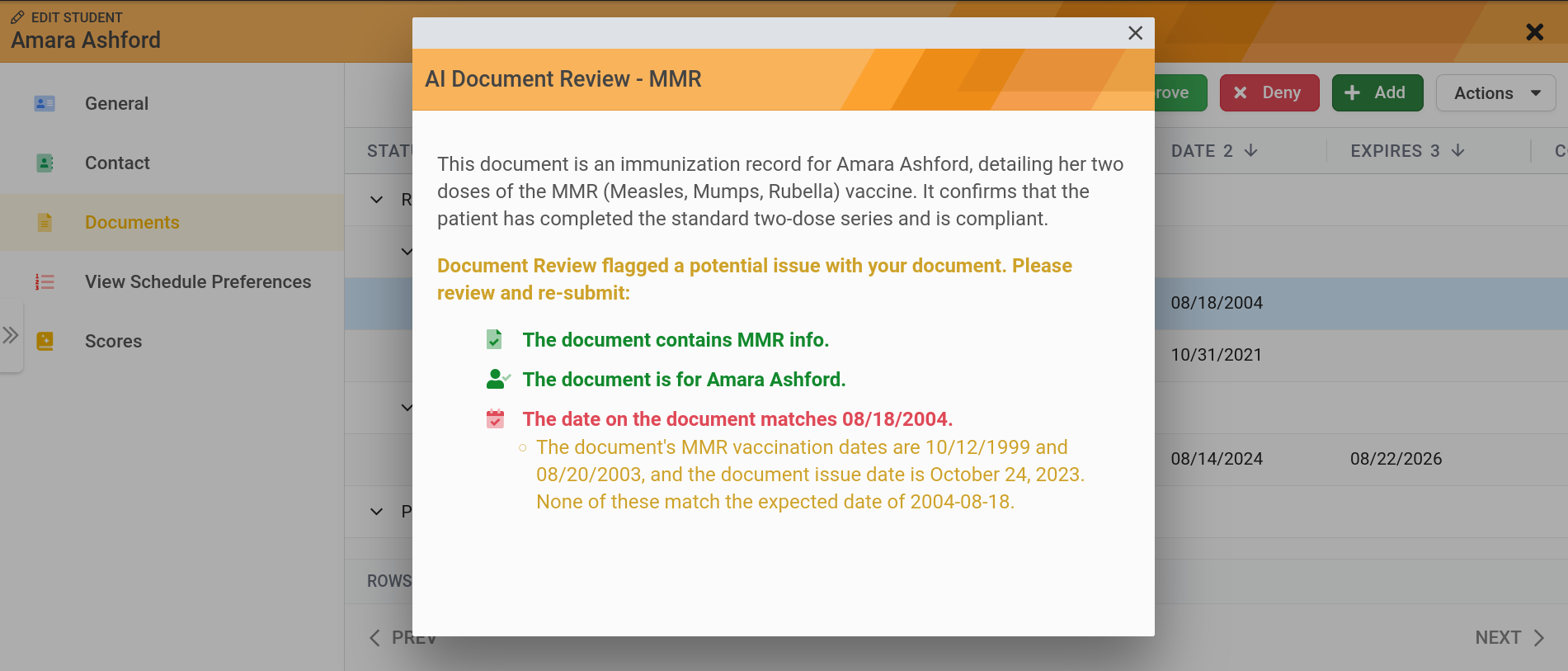 Document AI Compliance Screening